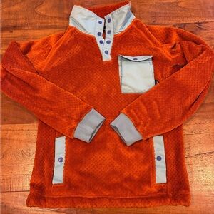 Cotopaxi Capitan Highloft Fleece Pullover Copper and Powder Blue Women’s Small